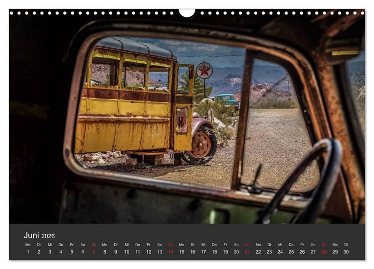 Produktbild: Vergessene Zeitzeugen entlang der Route 66 (Wandkalender 2026 DIN A3 quer), CALVENDO Monatskalender