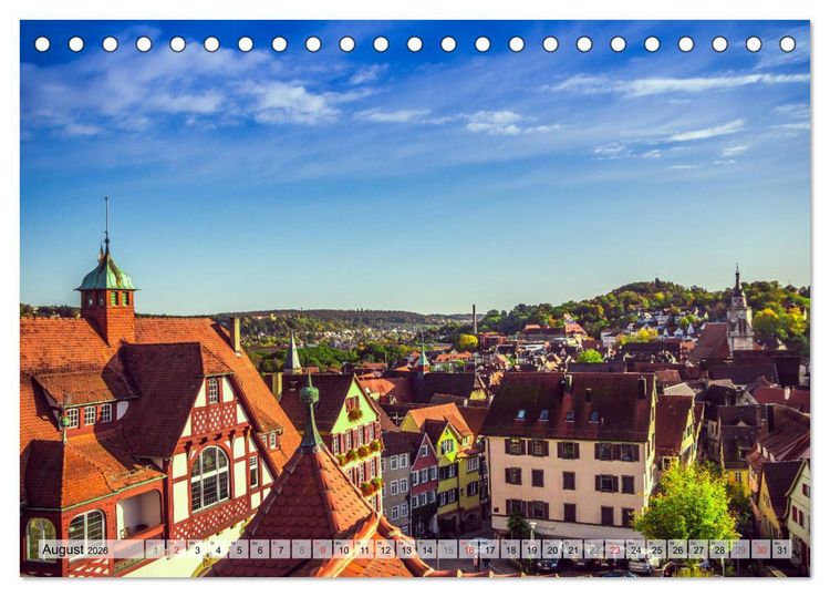 Produktbild: T&uuml;bingen - Impressionen aus der Universit&auml;tsstadt (Tischkalender 2026 DIN A5 quer), CALVENDO Monatskalender