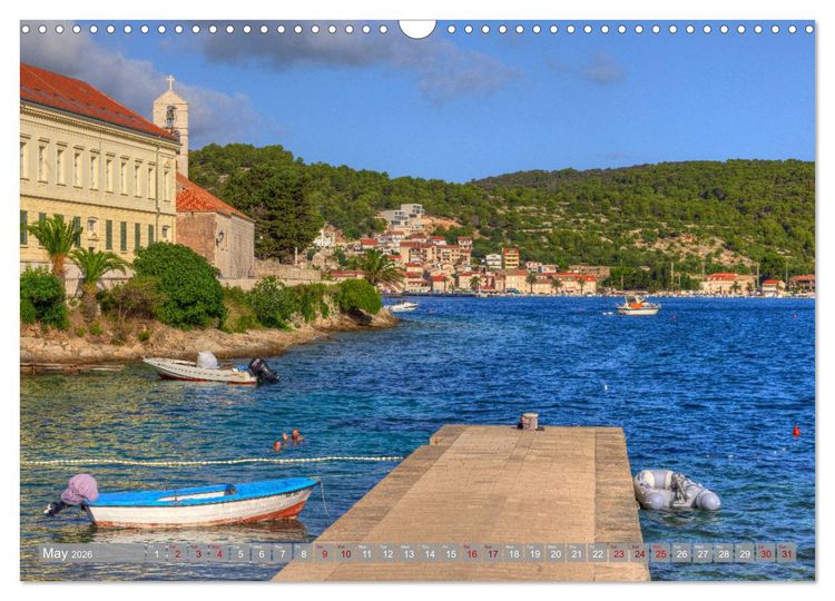 Produktbild: Vis Island Croatia - English Heritage in the Adriatic (Wall Calendar 2026 DIN A3 landscape), CALVENDO 12 Month Wall Calendar