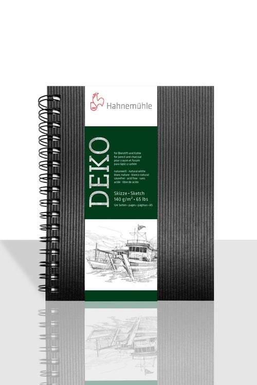 Produktbild: Hahnem&uuml;hle Papier Skizzenbuch Deko, DIN A 5 Hochformat, 140 g/m&sup2;