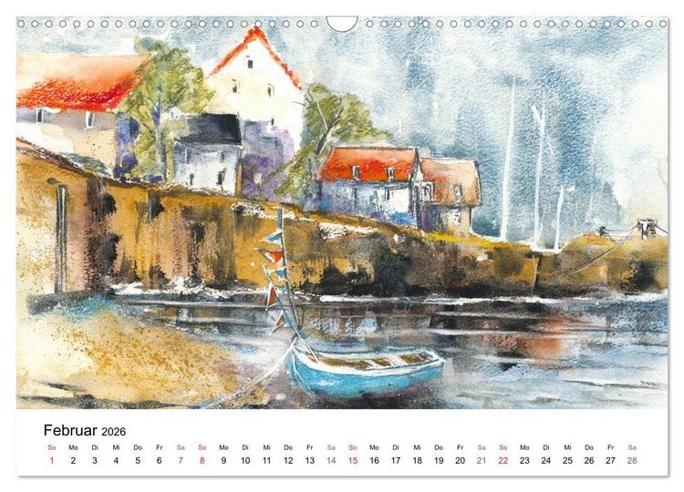 Produktbild: Das Meer in Pastellkreide (Wandkalender 2026 DIN A3 quer), CALVENDO Monatskalender