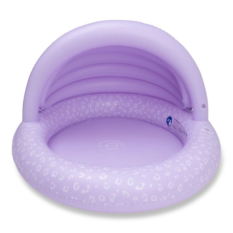 Produktbild: Swim Essentials - Kinderpool mit Dach, Lila Leopard, 100cm Durchmesser