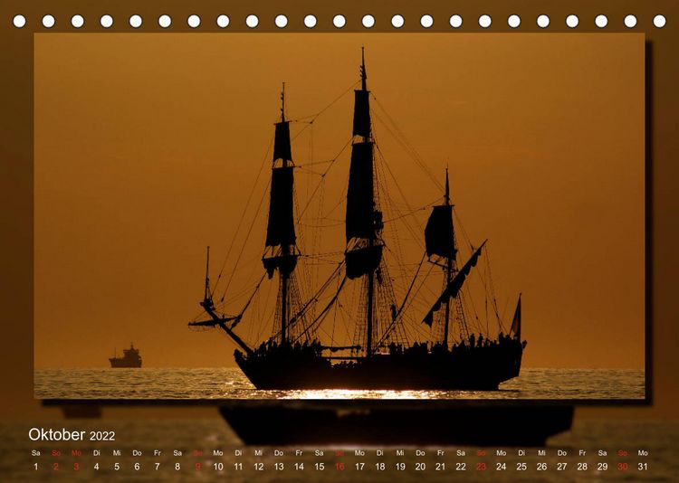 Produktbild: Abends am Meer (Tischkalender 2022 DIN A5 quer)