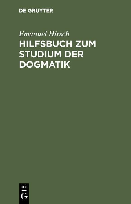 Produktbild: Hilfsbuch zum Studium der Dogmatik