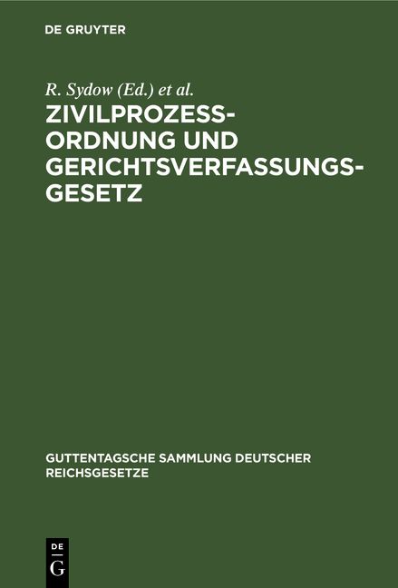 Produktbild: Zivilprozessordnung und Gerichtsverfassungsgesetz