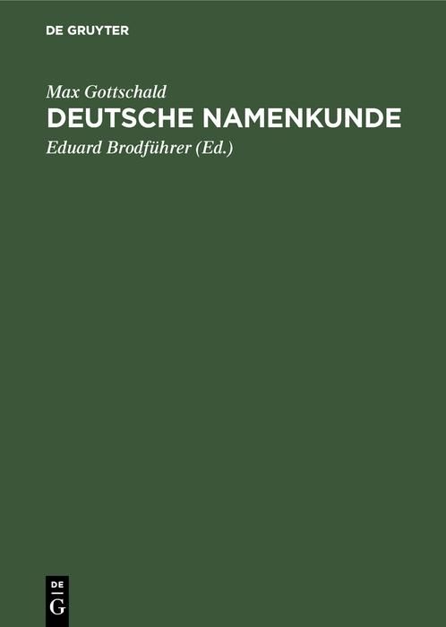 Produktbild: Deutsche Namenkunde