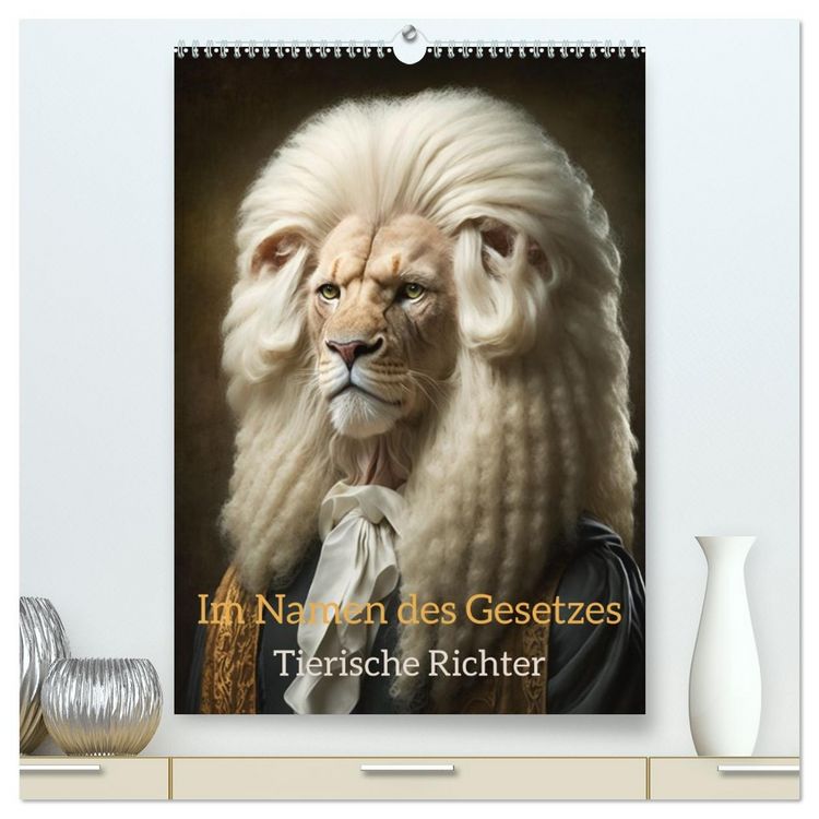 Produktbild: Im Namen des Gesetzes Tierische Richter (hochwertiger Premium Wandkalender 2026 DIN A2 hoch), Kunstdruck in Hochglanz