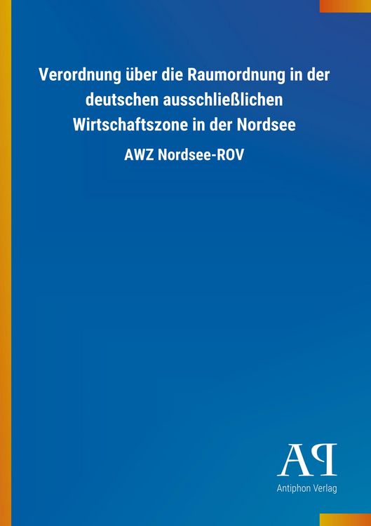 Produktbild: Verordnung &uuml;ber die Raumordnung in der deutschen ausschlie&szlig;l