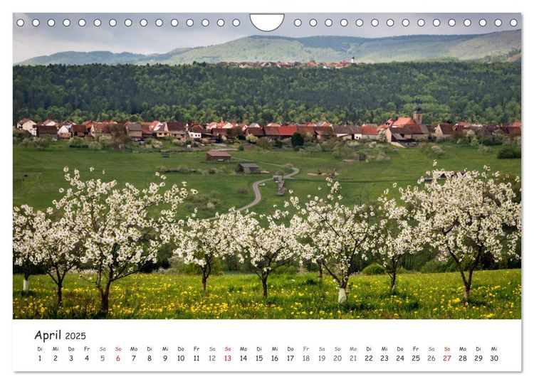 Dörfer in schöner Landschaft (Wandkalender 2025 DIN A4 quer), CALVENDO Monatskalender