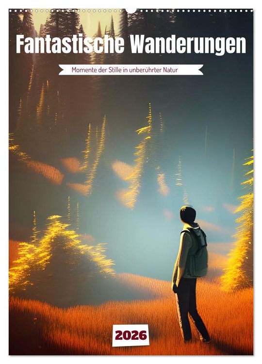 Produktbild: Fantastische Wanderungen (Wandkalender 2026 DIN A2 hoch), CALVENDO Monatskalender
