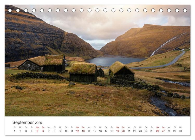 Produktbild: F&Auml;R&Ouml;ER INSELN - Herbstlichter (Tischkalender 2026 DIN A5 quer), CALVENDO Monatskalender