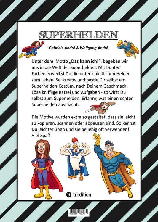 Produktbild: Craftbook - Superhelden - Tolle Motive - Bastelanleitung Superheldenkost&uuml;m - Knifflige R&auml;tsel - Lustige Aufgaben - Ideenfindung - Tiere