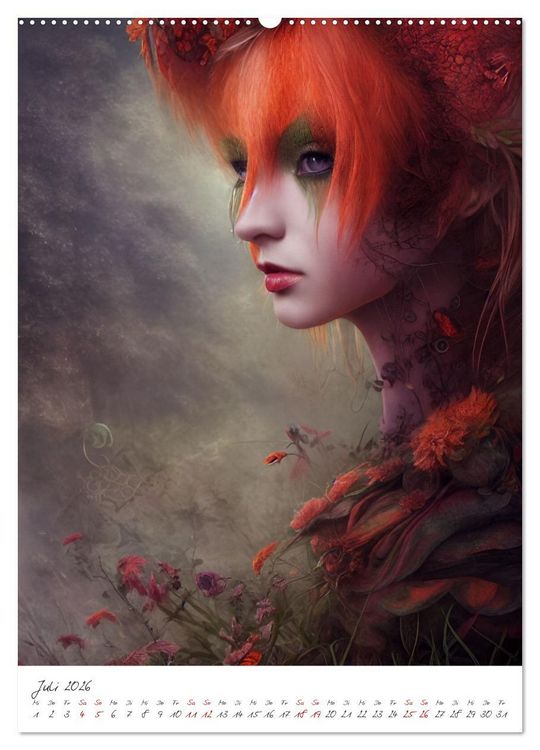 Produktbild: Dark Fantasy Art - Zeit der Helden (Wandkalender 2026 DIN A2 hoch), CALVENDO Monatskalender