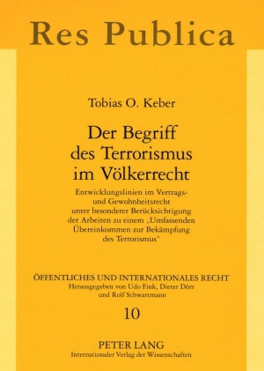 Produktbild: Der Begriff des Terrorismus im V&ouml;lkerrecht
