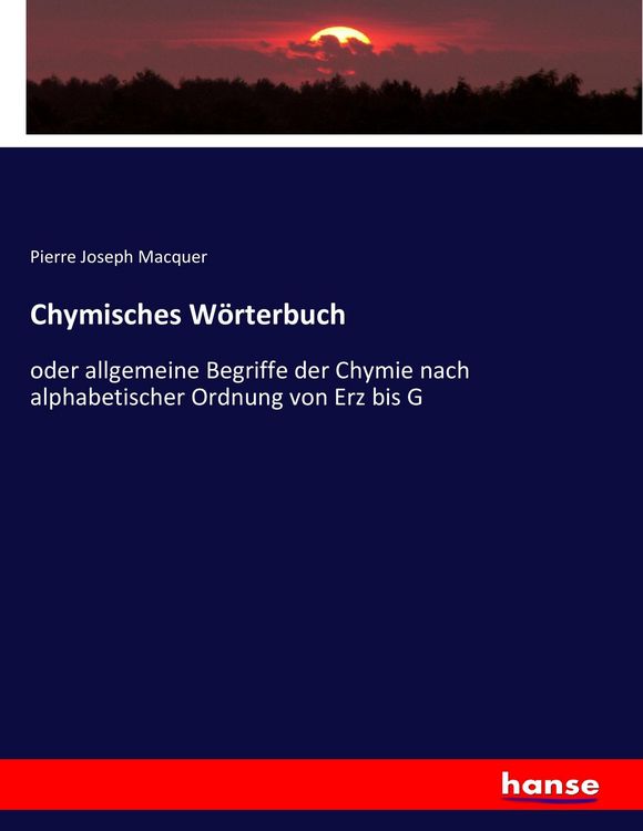 Produktbild: Chymisches W&ouml;rterbuch