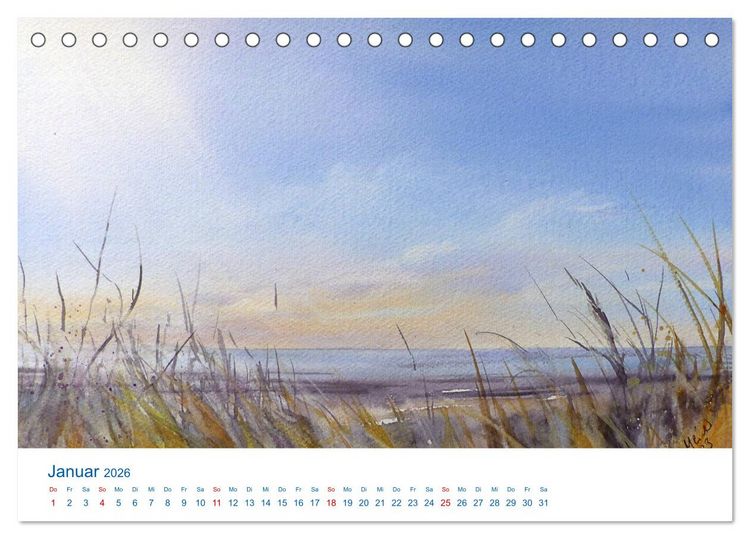 Produktbild: F&ouml;hr - Aquarelle (Tischkalender 2026 DIN A5 quer), CALVENDO Monatskalender