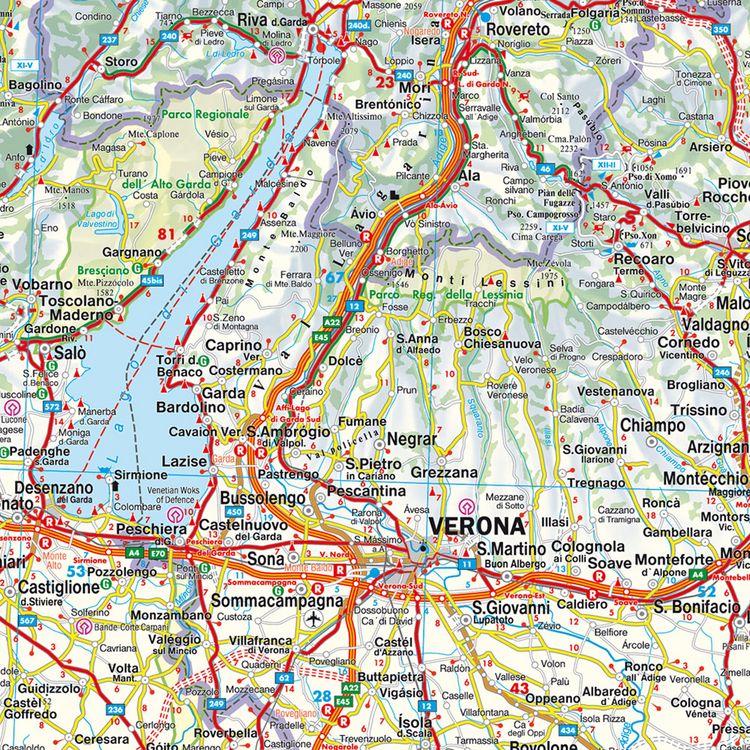 Produktbild: freytag & berndt Stra&szlig;enkarte Italien Nord 1:500.000