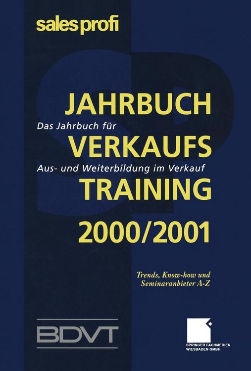 Produktbild: Jahrbuch Verkaufstraining 2000/2001
