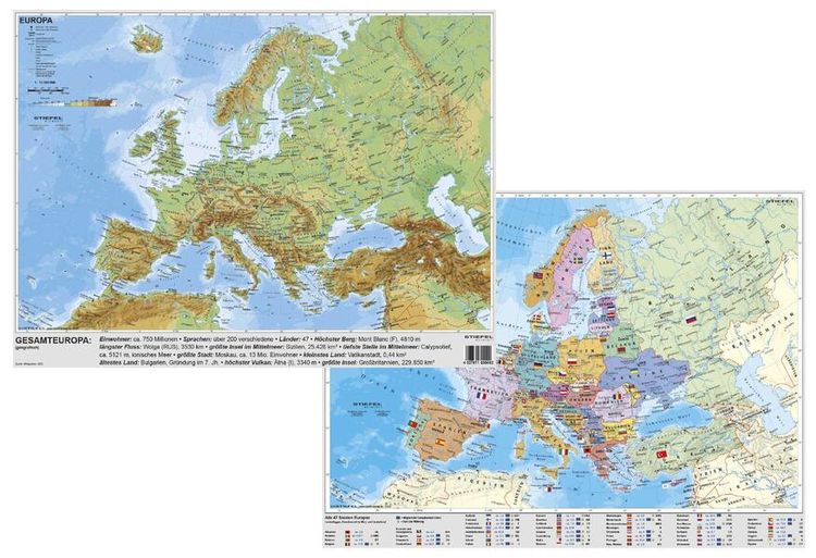 Produktbild: Europa physisch/politisch