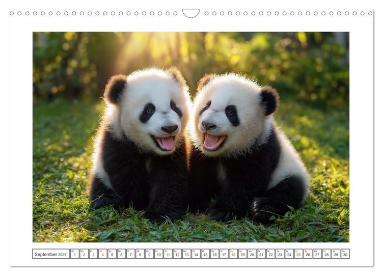 Produktbild: Panda Magie (Wandkalender 2027 DIN A3 quer), CALVENDO Monatskalender