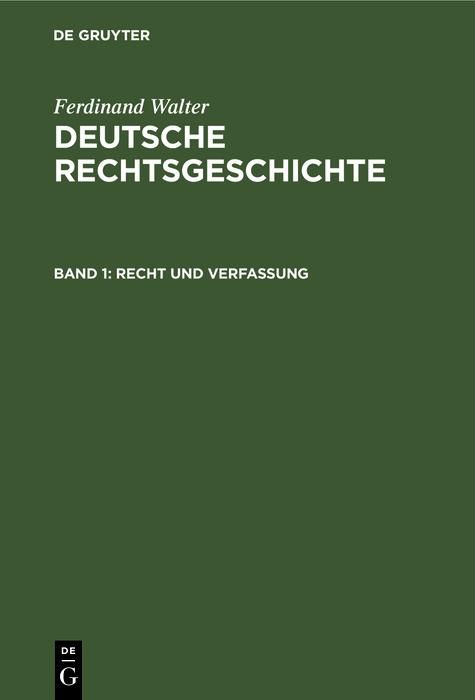 Produktbild: Recht und Verfassung