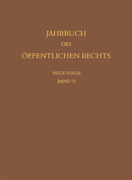 Produktbild: Jahrbuch des &ouml;ffentlichen Rechts der Gegenwart. Neue Folge
