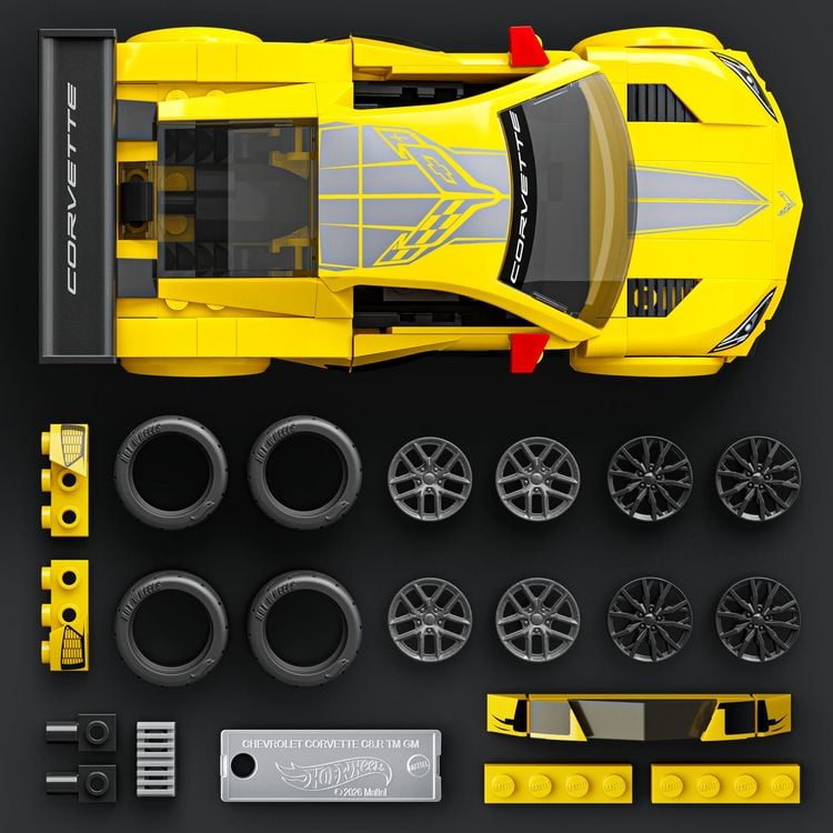 Produktbild: Mattel Brick Shop HW Sp Corvette.JKR19
