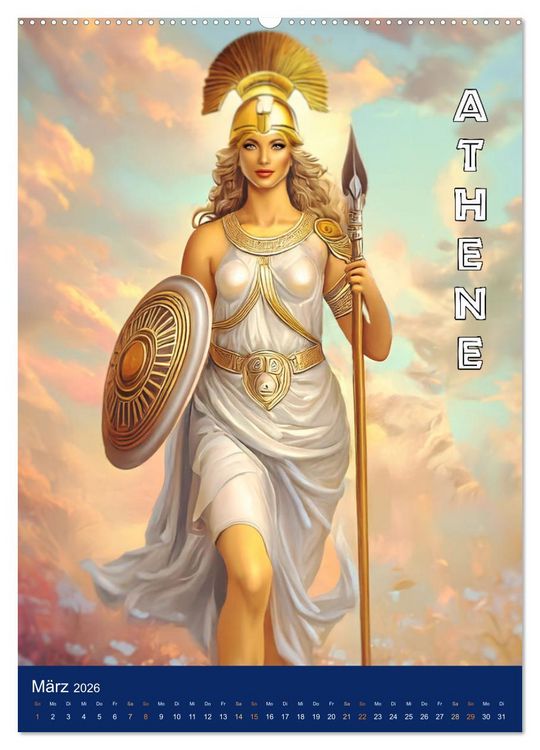 Produktbild: Zeus - Umringt von griechischen G&ouml;ttern (hochwertiger Premium Wandkalender 2026 DIN A2 hoch), Kunstdruck in Hochglanz
