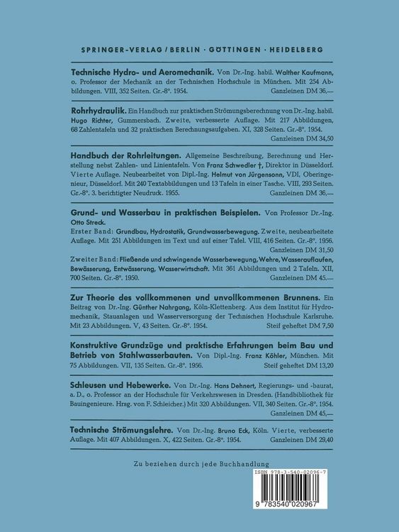 Produktbild: Ver&ouml;ffentlichungen zur Erforschung der Drucksto&szlig;probleme in Wasserkraftanlagen und Rohrleitungen