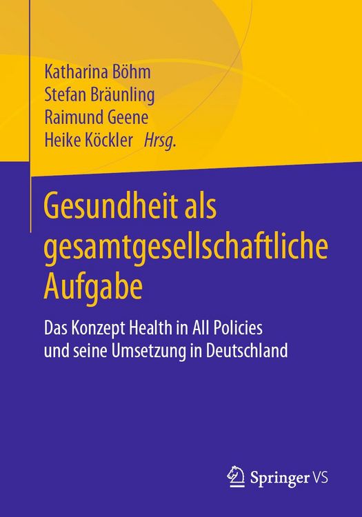 Produktbild: Gesundheit als gesamtgesellschaftliche Aufgabe