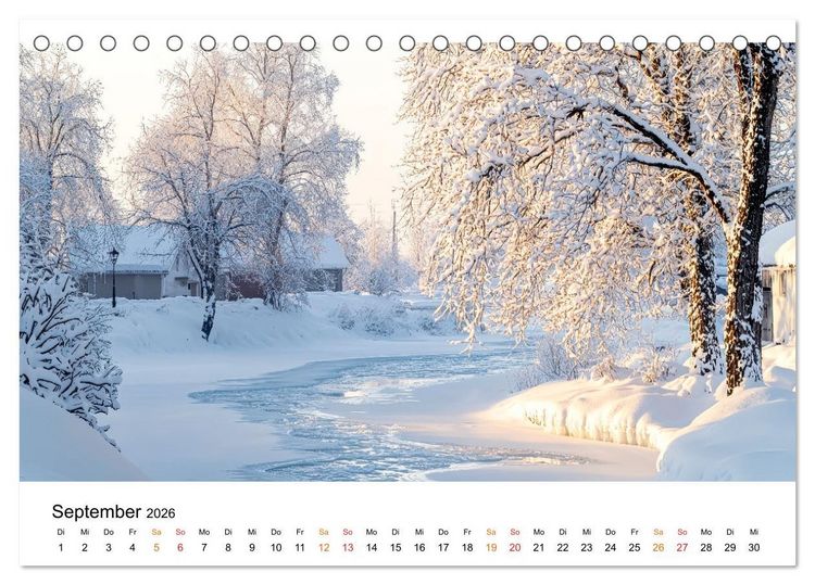 Produktbild: Winterzauber - Nordwind und Schneegest&ouml;ber (Tischkalender 2026 DIN A5 quer), CALVENDO Monatskalender