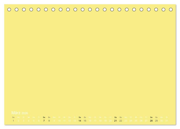Produktbild: Bastelkalender - Gelb (Tischkalender 2026 DIN A5 quer), CALVENDO Monatskalender