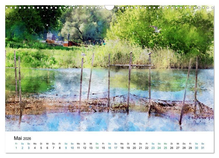 Produktbild: Havelland in Aquarell (Wandkalender 2026 DIN A3 quer), CALVENDO Monatskalender