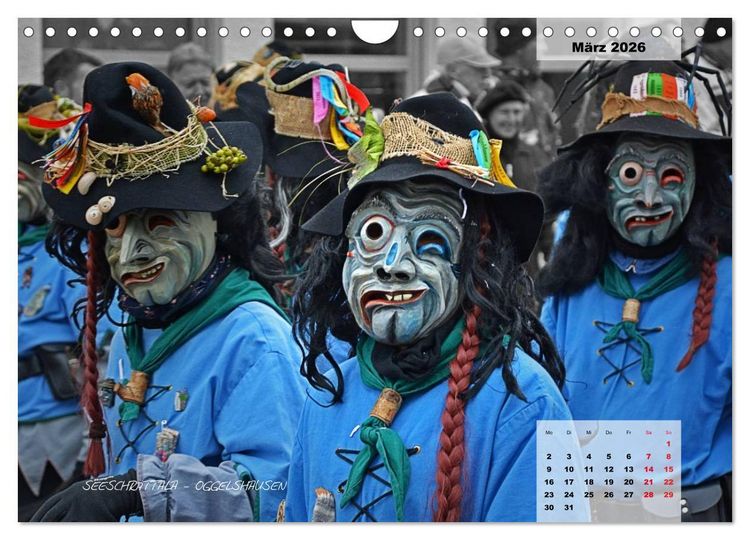 Produktbild: Schw&auml;bisch alemannische Fasnet (Wandkalender 2026 DIN A4 quer), CALVENDO Monatskalender