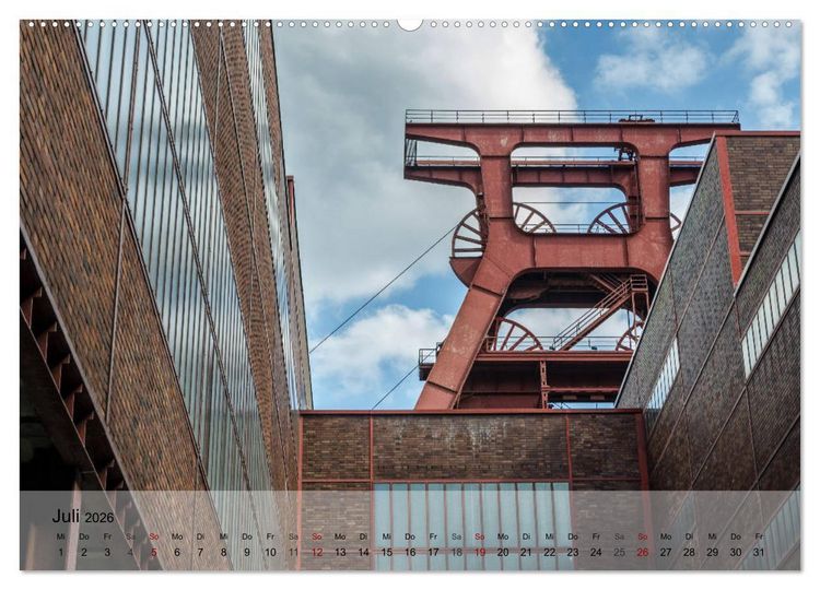 Produktbild: Zeche und Kokerei Zollverein Essen: Industrie-Architektur (Wandkalender 2026 DIN A2 quer), CALVENDO Monatskalender