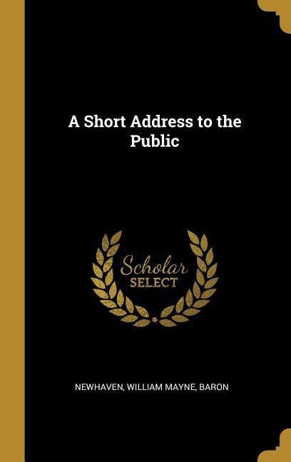 Produktbild: A Short Address to the Public