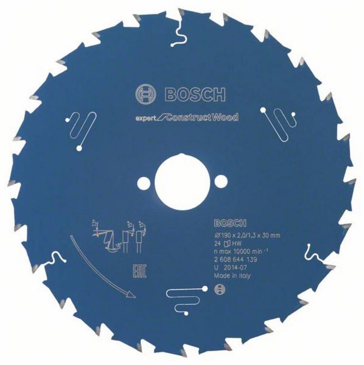 Produktbild: Bosch Accessories Expert for Construct Wood 2608644139 Kreiss&auml;geblatt 190 x 30 x 1.3 mm Z&auml;hneanzahl: 24 1 St.