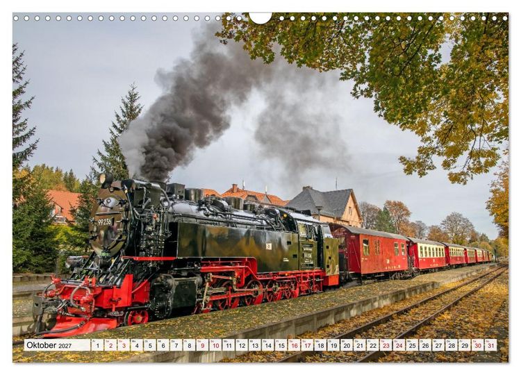 Produktbild: Dampflokomotiven im Harz - Eine Reise in die goldene &Auml;ra der Eisenbahn (Wandkalender 2027 DIN A3 quer), CALVENDO Monatskalender