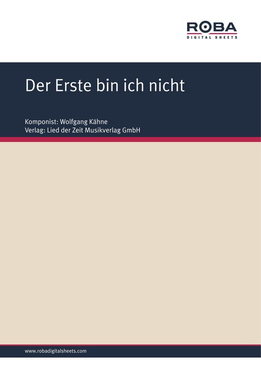 Produktbild: Der Erste bin ich nicht