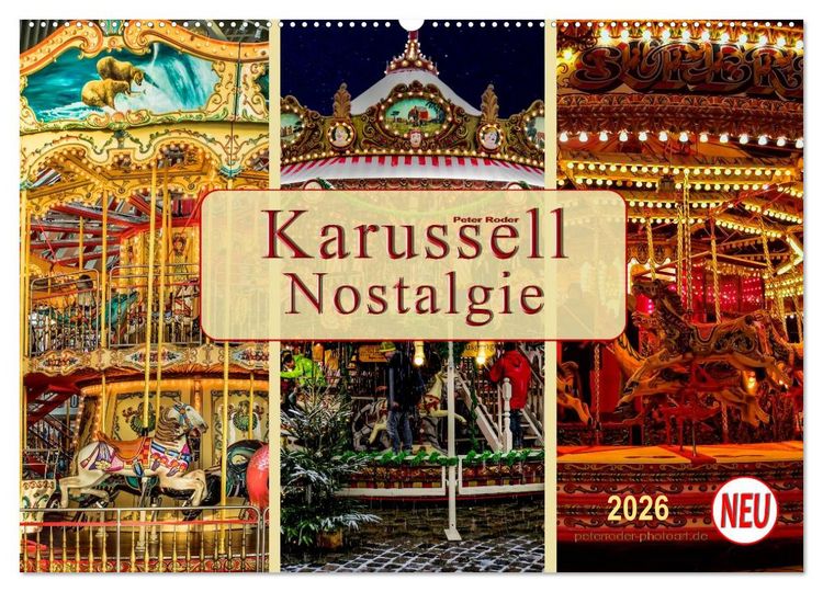 Produktbild: Karussell - Nostalgie (Wandkalender 2026 DIN A2 quer), CALVENDO Monatskalender