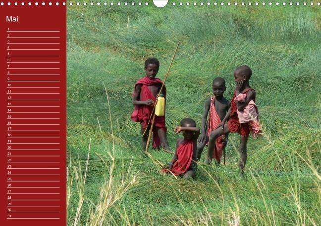 Produktbild: Faszination Afrika: Massai Geburtstagskalender (Wandkalender immerw&auml;hrend DIN A4 quer)