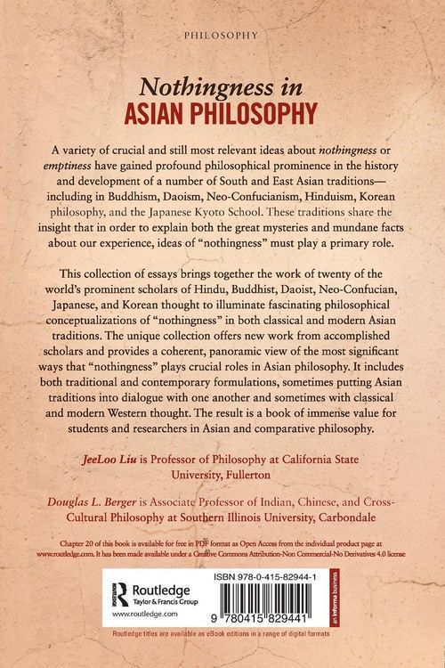 Produktbild: Nothingness in Asian Philosophy