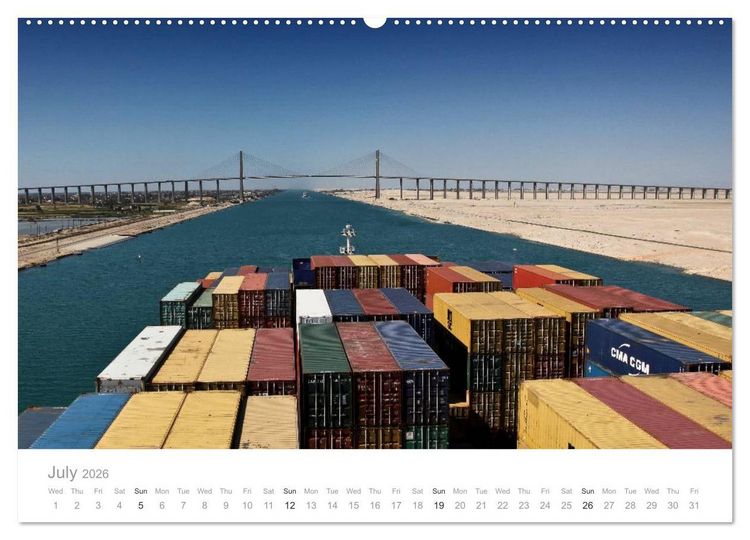 Produktbild: Fascination of Shipping On board around the world (High Quality Premium Wall Calendar 2026 DIN A2 landscape),CALVENDO 12 Month Wall Calendar