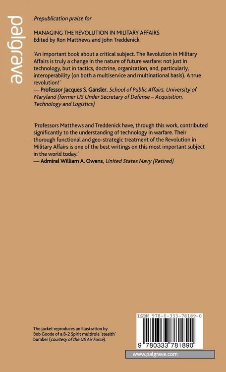 Produktbild: Managing the Revolution in Military Affairs