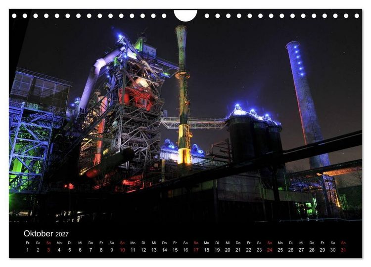 Produktbild: Impressionen Ruhrgebiet bei Nacht (Wandkalender 2027 DIN A4 quer), CALVENDO Monatskalender