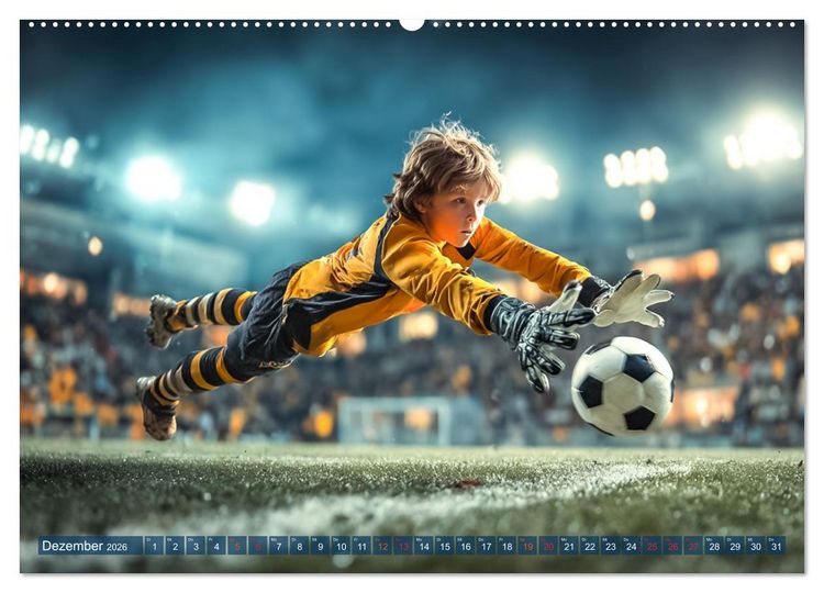 Produktbild: Fussball - Kids in Action (Wandkalender 2026 DIN A2 quer), CALVENDO Monatskalender