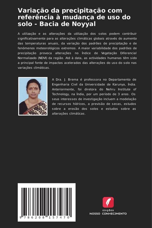 Produktbild: Varia&ccedil;&atilde;o da precipita&ccedil;&atilde;o com refer&ecirc;ncia &agrave; mudan&ccedil;a de uso do solo - Bacia de Noyyal