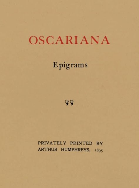 Produktbild: Wilde, O: Oscariana