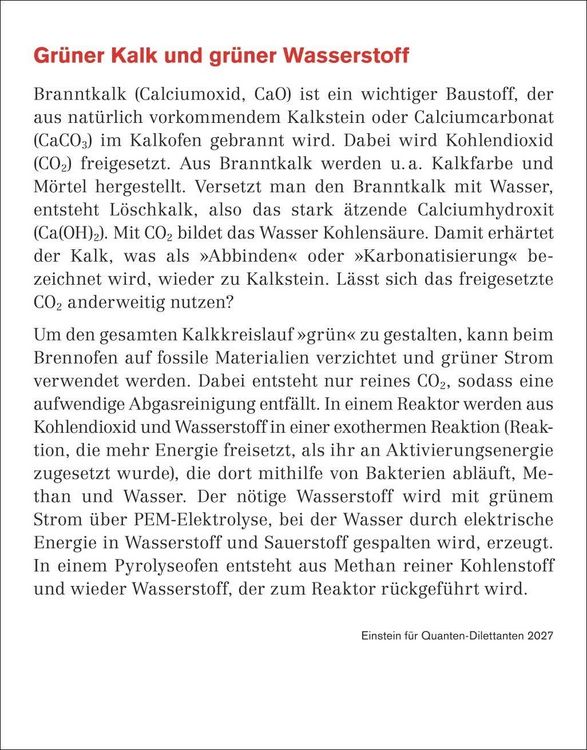 Produktbild: Einstein f&uuml;r Quanten-Dilettanten Tagesabrei&szlig;kalender 2027 - Ein vergn&uuml;glicher Crashkurs in Sachen Naturwissenschaften