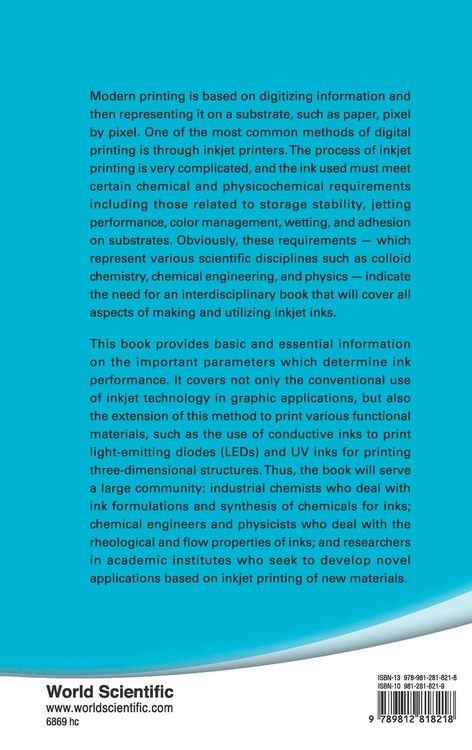 Produktbild: Chemistry Of Inkjet Inks,The